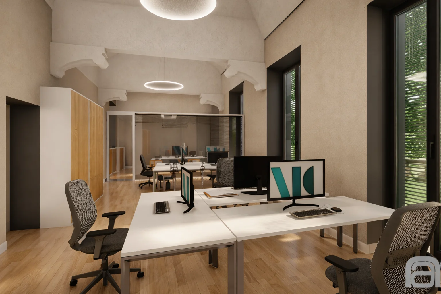 Bank executive offices, Milan: Spaces for everyday use
